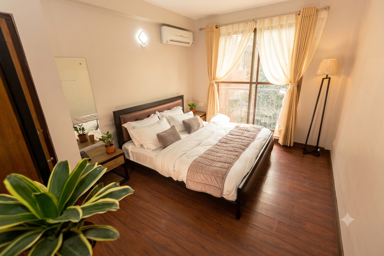 Quiet 1BDR - Master Bedroom